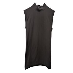 Wolford Mockneck Sleeveless‎ Tank Top Shirt Black Tight Stretch Party Classic